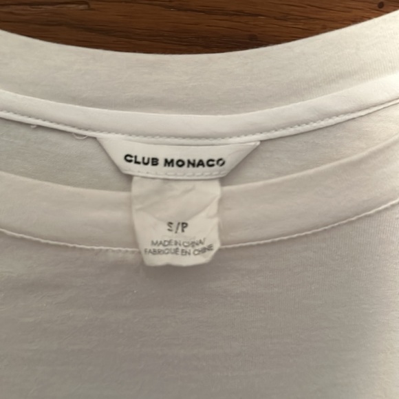 Club Monaco Cropped White Long Sleeve - Picture 3 of 4